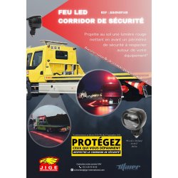 Arbeidslys m/rd stripe 12/24v