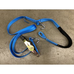 Stropp 35mm 2m m/spenner og krok bl