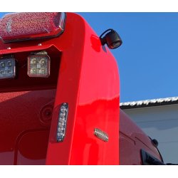 Arbeidslys m/rd stripe 12/24v